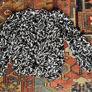 Veronica Beard Ashlynn Brushstroke Silk Blouse